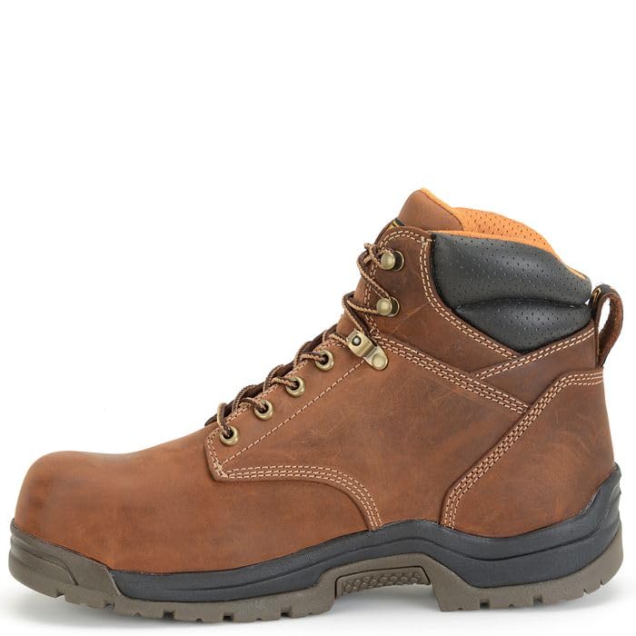 Carolina Bruno 6-Inch Waterproof Steel Toe Work Boots for Men - Slip & Oil Resistant, EH Safety Rated, Comfortable Cushion Insole & EVA Midsole - Ideal for Construction, Warehouse & Outdoor Work