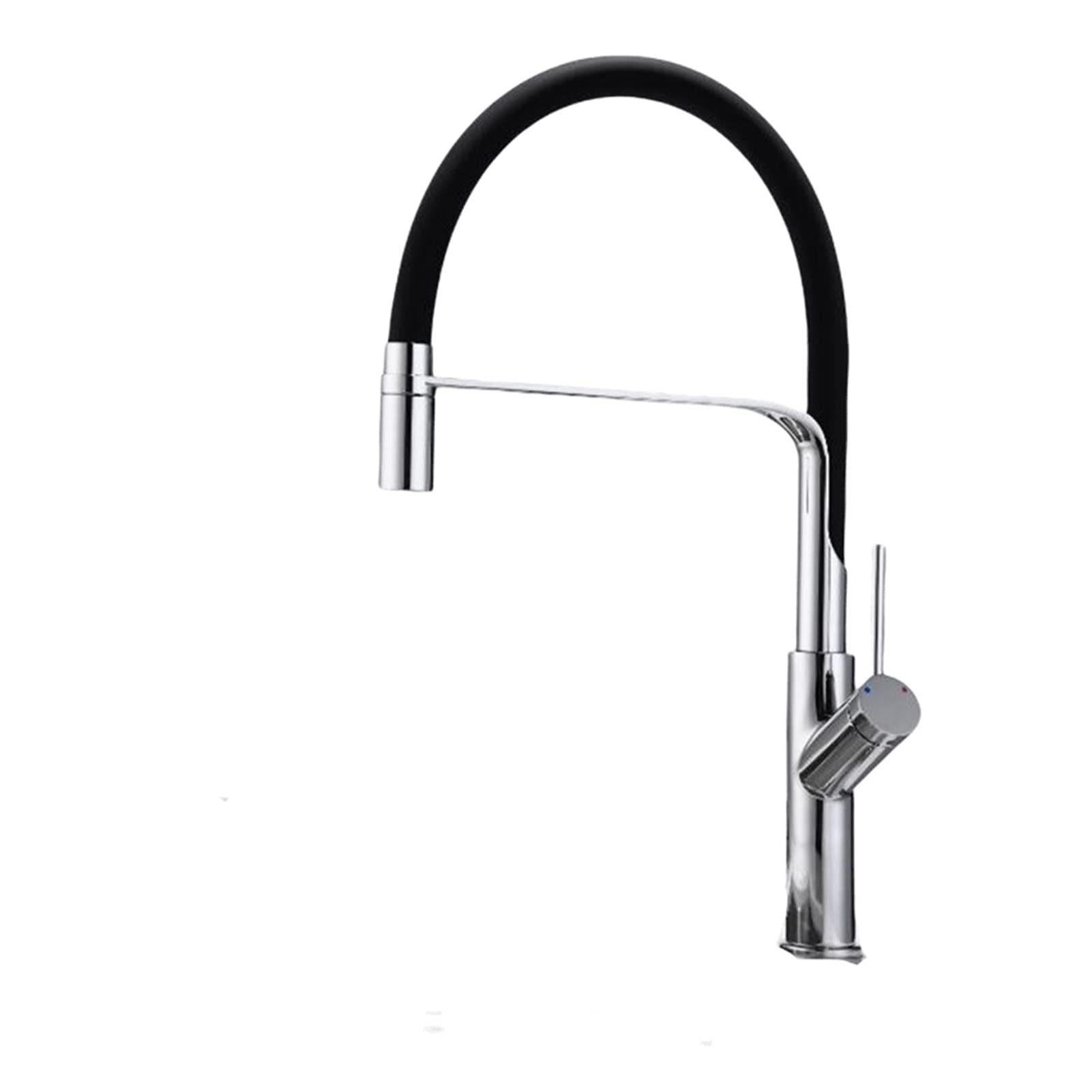 Chrome Plated Rotary Pull-Out Kitchen Faucet - Single Hole Rotating Sink Mixer with Water-Saving Design | Perfect for Modern Kitchens, RV Campers & Small Spaces