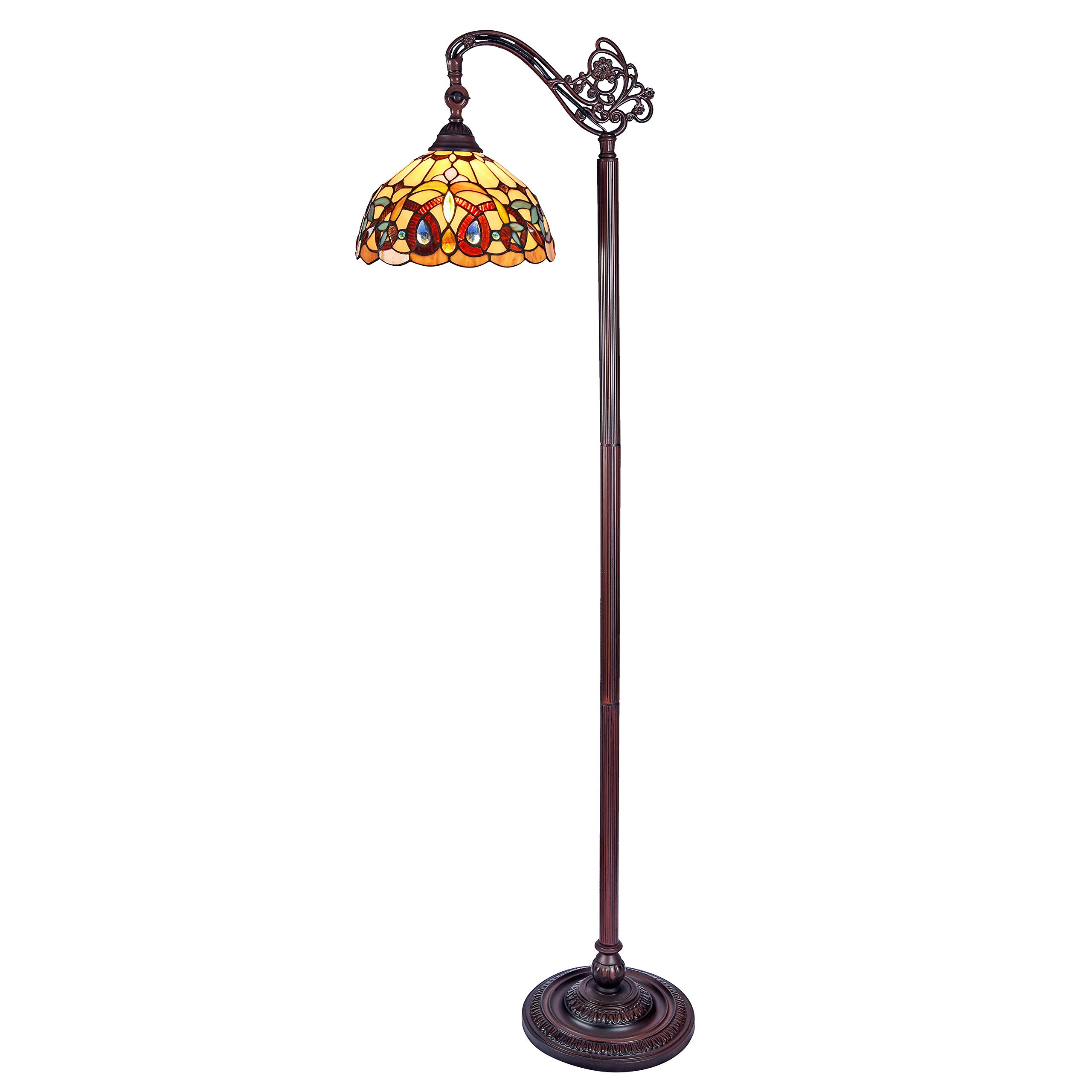 Tiffany-Style 1 Light Reading Floor Lamp 11