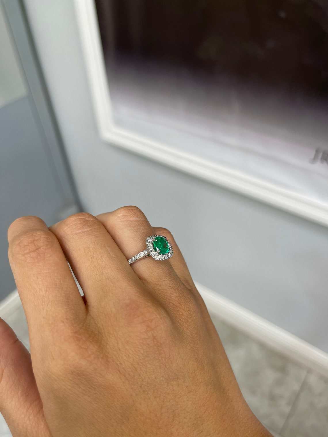 2.31tcw Natural Emerald and Diamond Halo Engagement Ring in 14K Gold - Perfect for Proposals, Weddings, and Anniversary Gifts