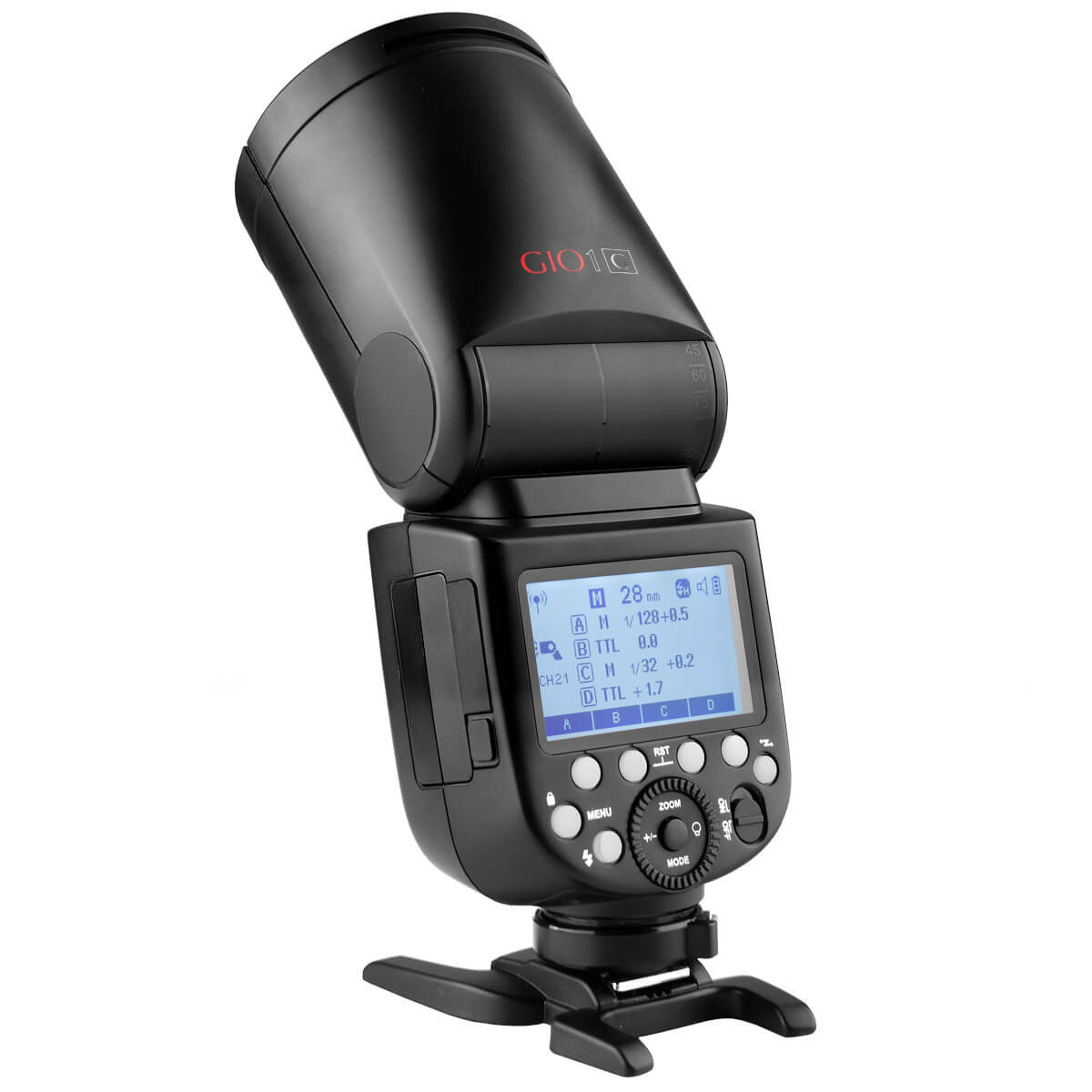 GIO1 (V1) 2.4GHz Round Head TTL & HSS Speedlite Flash with Rechargeable Battery - Compatible with DSLR & Mirrorless Cameras - Perfect for Portrait, Wedding & Event Photography