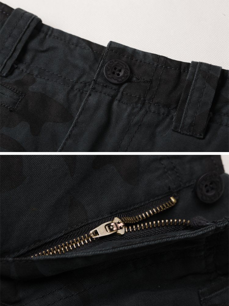 AKARMY Men's Camo Cargo Shorts - Tactical Outdoor Shorts with Multiple Pockets, Breathable Cotton, No Belt Needed | Perfect for Hiking, Camping & Casual Wear