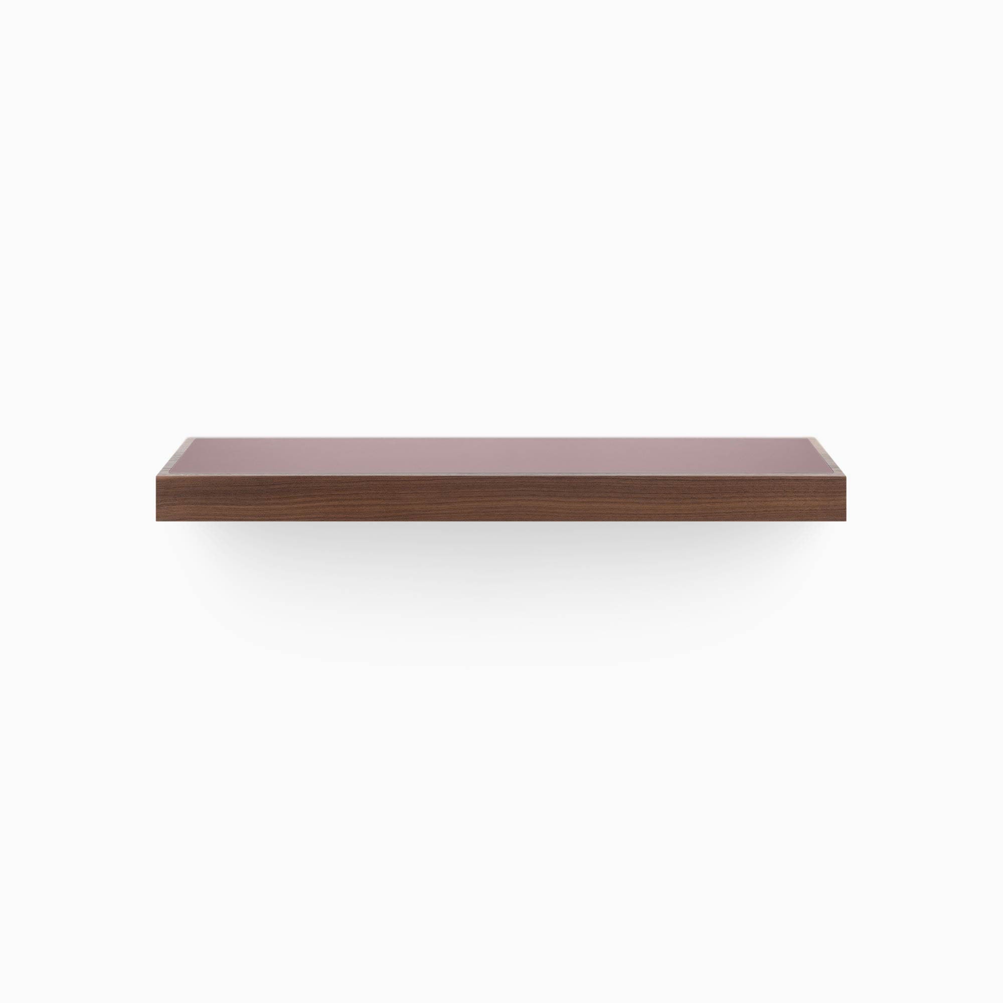 Aksel Inlay Walnut Floating Shelf - Modern Wood Wall Shelf for Living Room, Bedroom, Kitchen Decor & Storage