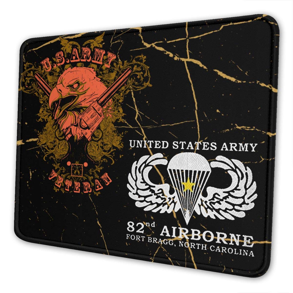 82nd Airborne Division US Army Mouse Pad - Non-Slip Rubber Base, American Eagle Design, Multiple Sizes for Computer & Laptop - Perfect for Gaming, Office & Military Enthusiasts