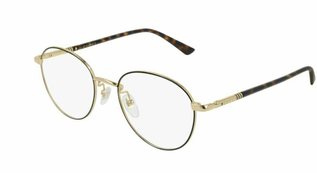 Gucci GG 0392O 002 Black Gold Havana Eyeglasses for Women & Men - Luxury Designer Sunglasses for Fashion, Travel & Everyday Wear