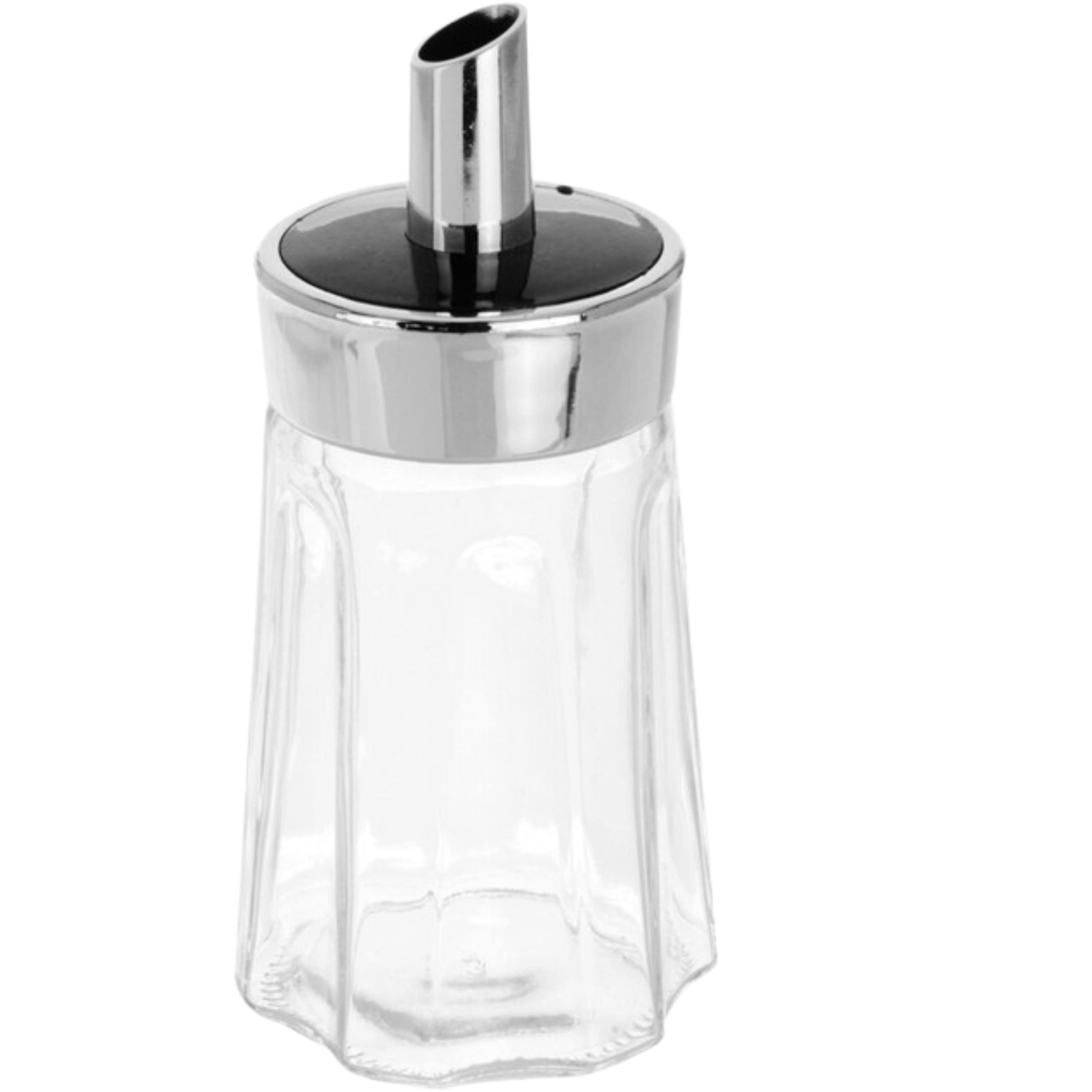 Vintage Glass Sugar Bowl Dispenser Set of 12 - Retro Sugar Pourer with Lid, Decanter for Coffee & Tea - Perfect for Cafe, Bistro, Restaurant & Home Kitchen Use