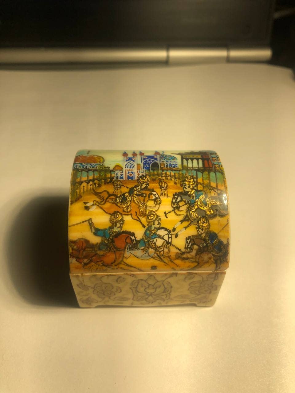 2x2 Inch Elegant Jewelry Box - Handcrafted Royal Polo Game Themed Gift Box for Rings, Necklaces & Keepsakes - Perfect for Weddings, Anniversaries & Special Occasions