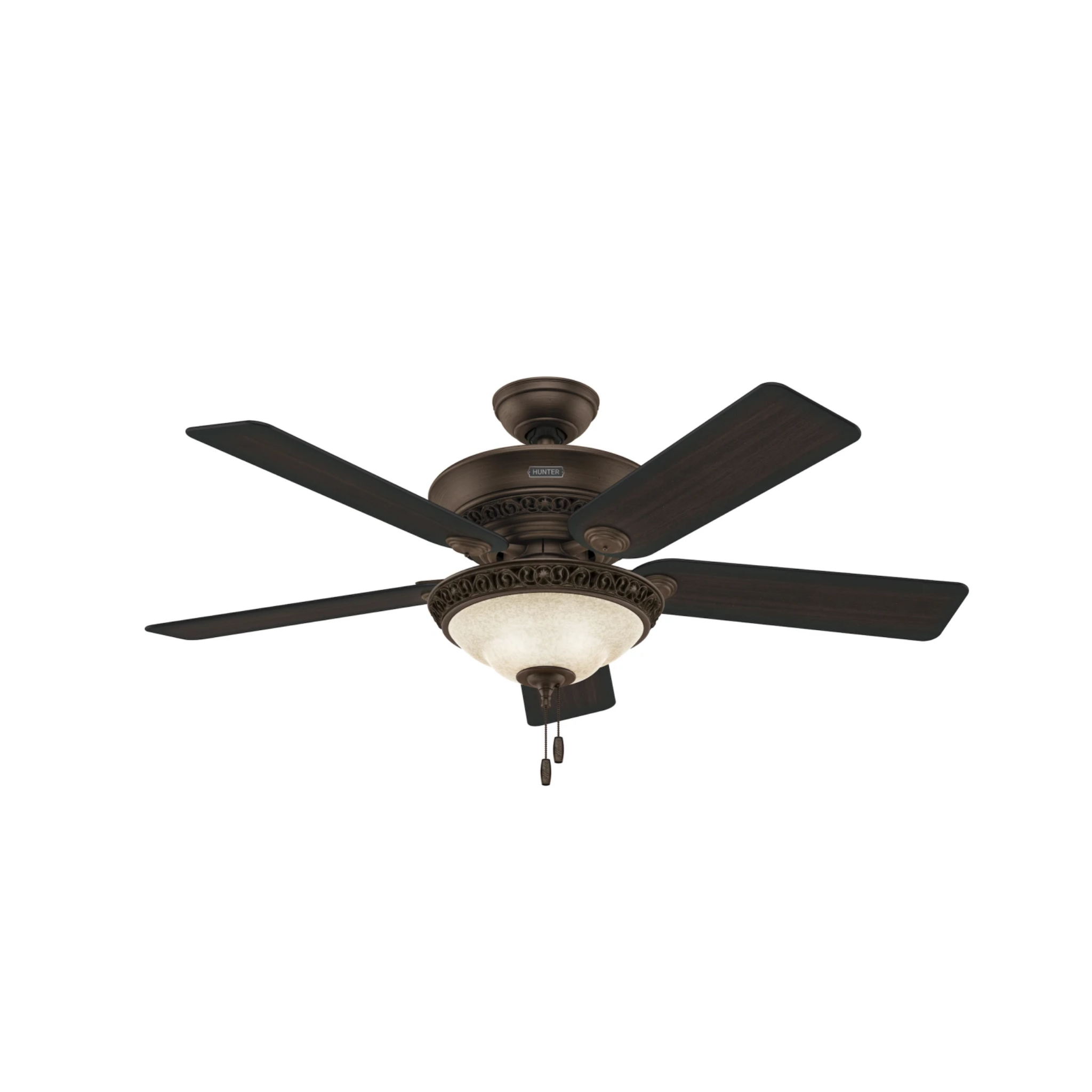 Hunter 52 Inch Italian Countryside Ceiling Fan with Remote Control - Rustic Wood Blades, Indoor/Outdoor Use - Perfect for Patio, Living Room, Bedroom & Farmhouse Decor