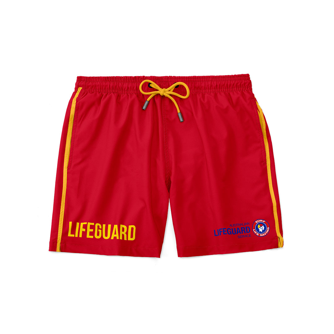 Men's Beach Lifeguard Swim Shorts - Quick Dry Comfortable Board Shorts for Swimming, Surfing & Summer Activities