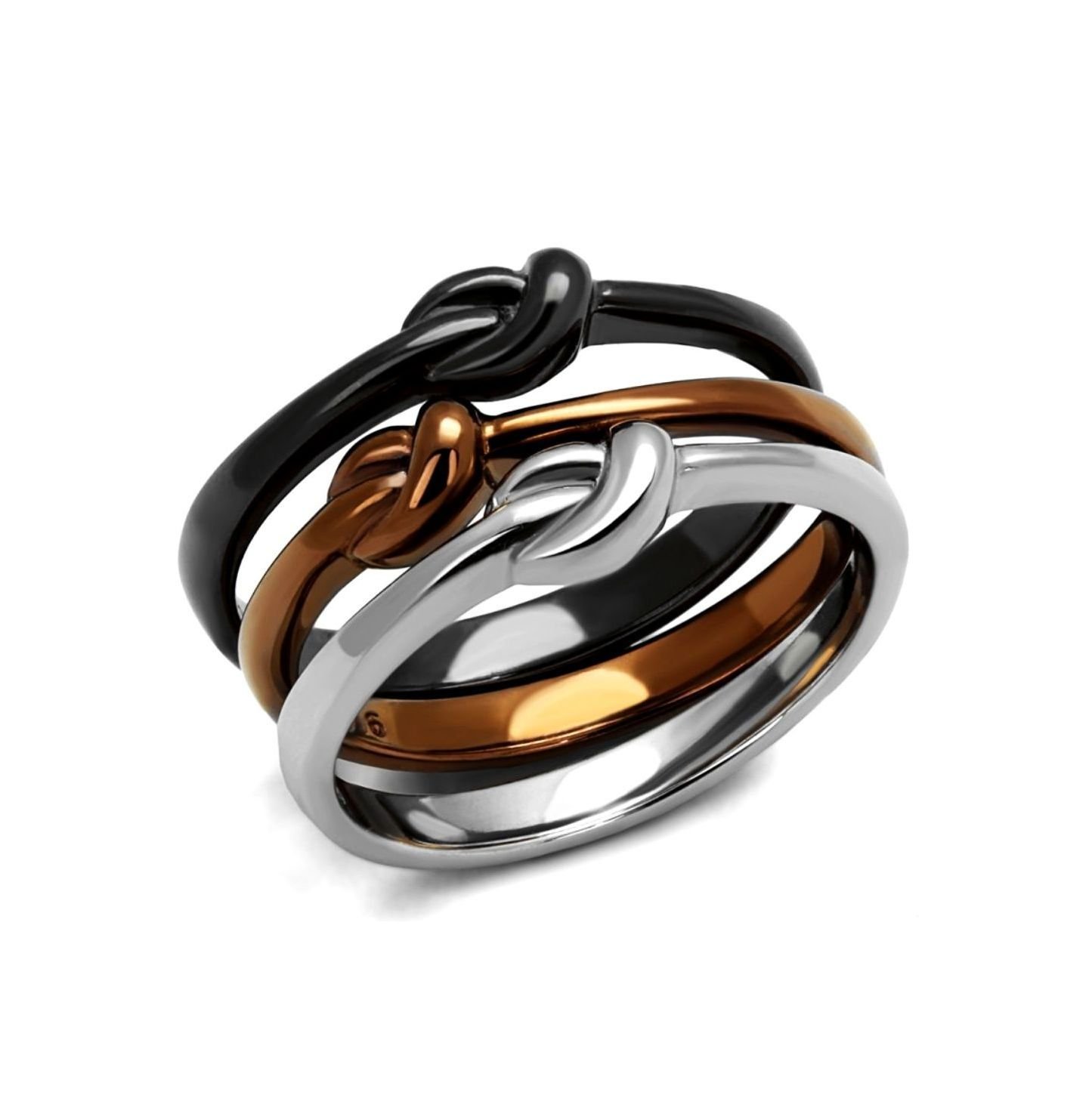 Triple Stack Ring Set - Stainless Steel Designer Jewelry for Women | Perfect for Weddings, Anniversaries & Everyday Fashion