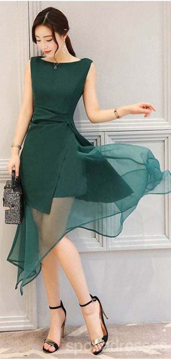 Elegant Green Jewel Sleeveless Short Homecoming Dress & Prom Dress CM846 - Perfect for Parties, Dances, and Special Occasions