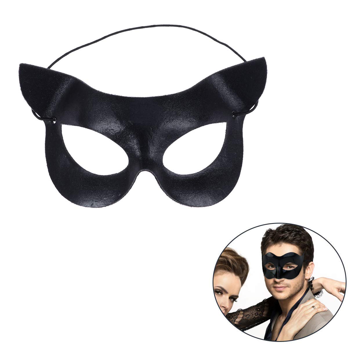 BinaryABC Halloween Costumes Mask - Elegant Cat Eye Half Face Mask for Masquerade Parties, Cosplay & Halloween Celebrations | Perfect for Costume Balls, Themed Events & Spooky Night Outfits