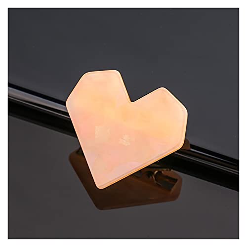 Heart-Shaped Hair Clip - Peach Color Hair Pin for Women, Girls | Perfect for Weddings, Parties, Everyday Style (11 Colors Available)