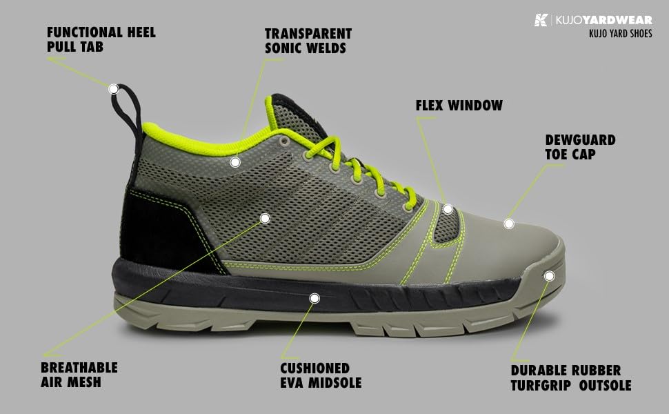 Waterproof Slip-Resistant Yard Shoes for Men & Women - Breathable Outdoor Work Shoes for Gardening, Hiking, and Construction - Comfortable Non-Slip Safety Shoes