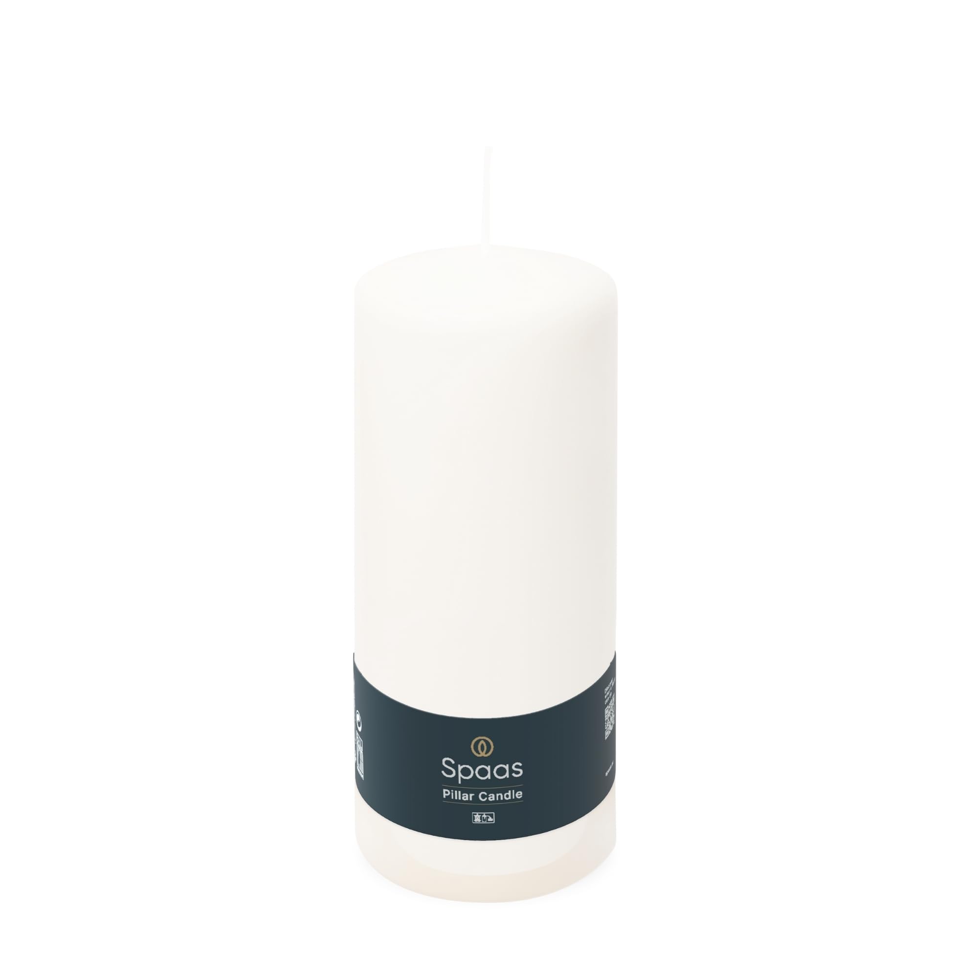 12 Unscented White Paraffin Wax Pillar Candles, 60mm Diameter x 150mm Height - Perfect for Weddings, Home Decor, and Relaxation