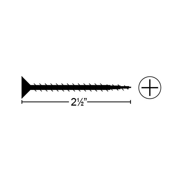 HandiSolutions Color Match Drywall Screws 2.5 Inch - 1000 Pack - Phillips Head - Rust Resistant - Perfect for Drywall Installation & Home Renovation Projects