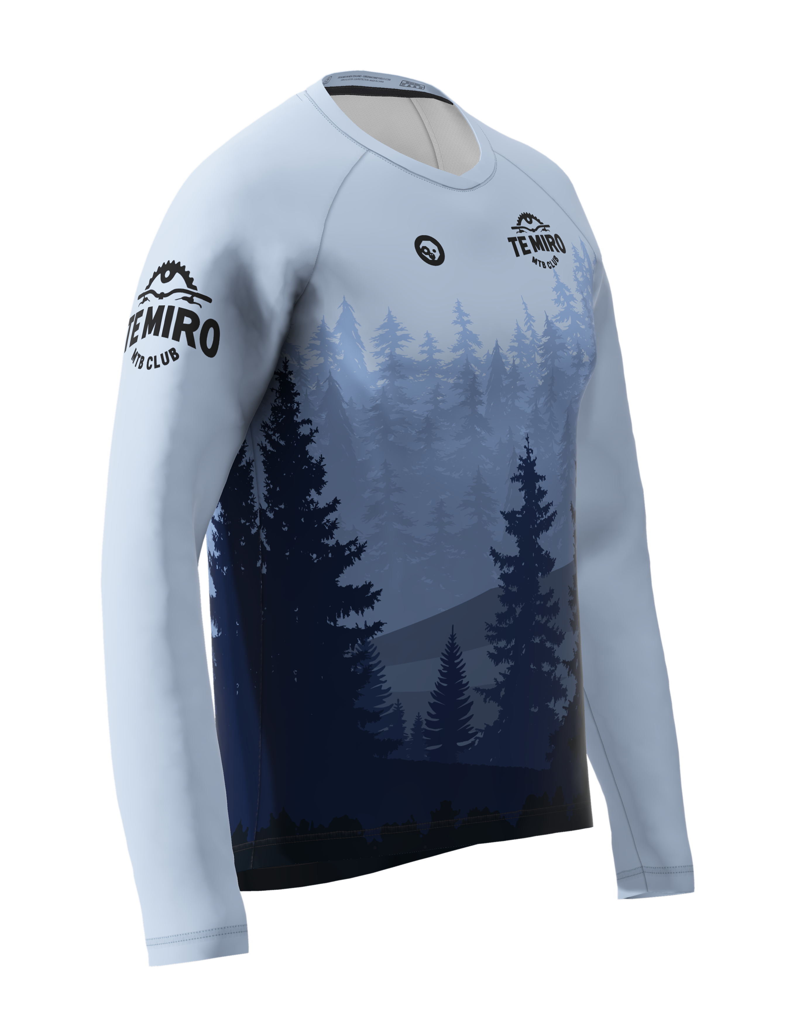 TE MIRO MTB Club Men's Long Sleeve Trail Jersey - Breathable Cycling Shirt for Mountain Biking & Outdoor Adventures - Perfect for Trail Riding, Hiking & Camping