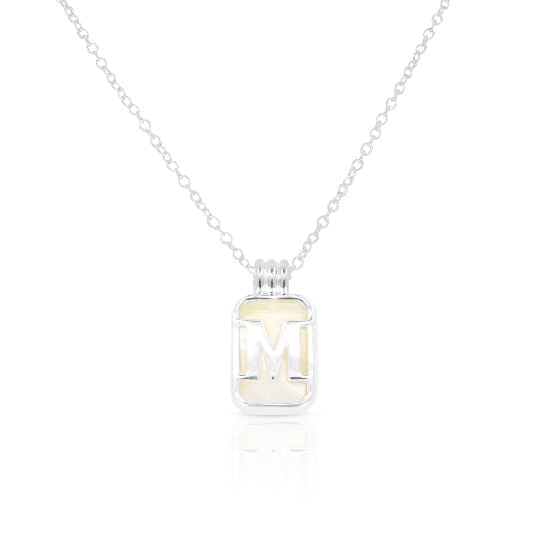 Initial A to Z Silver Necklace for Women - Personalized Alphabet Pendant Jewelry Gift for Her - Perfect for Birthdays, Anniversaries & Everyday Wear