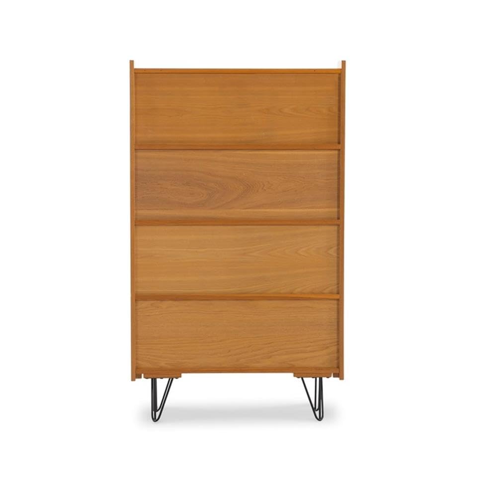 Perry Bookcase with Iron Legs - Sturdy Modern Bookshelf for Home & Office - Perfect for Living Room, Bedroom, or Study Organization