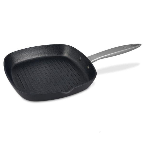 Zyliss Ultimate Pro Hard Anodized Nonstick 10-Inch Grill Pan for Indoor & Outdoor Cooking - Perfect for Grilling Steaks, Vegetables, and Burgers on Stovetop or Camping
