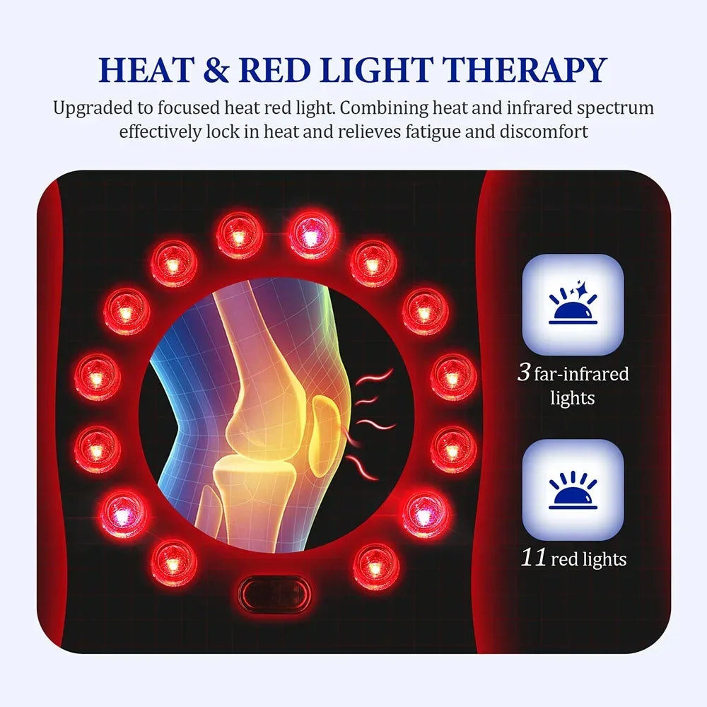Electric Knee Massager with Air Pressure, Vibration & Heating - Smart Pain Relief for Arthritis, Joint Pain & Recovery - Perfect for Home, Office & Sports Use