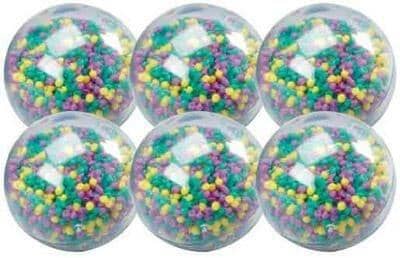 6-Pack Clear Sensory Balls for Kids - Stress Relief & Tactile Stimulation Toys for Autism, ADHD, Anxiety - Perfect for Sensory Play, Therapy, and Classroom Activities
