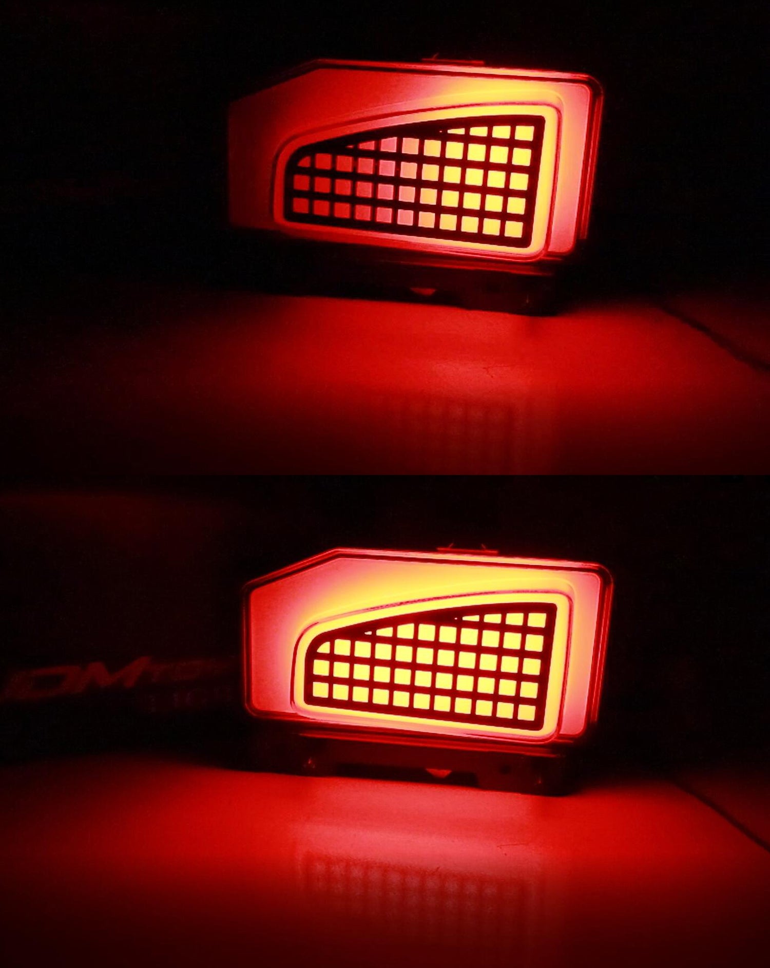 Jeep Gladiator JT LED Tail Lights - Dark Red Bumper Reflector with Sequential Turn Signals | Waterproof Brake Lights for Off-Road & Night Driving