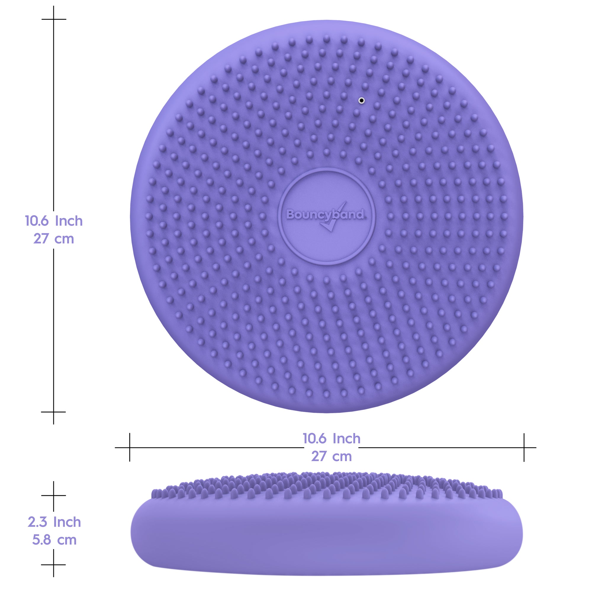 Bouncyband Little Wiggle Seat Sensory Cushion for Kids - Playful Purple Wiggle Stool for Classroom & Home - Improves Focus & Fidgeting for ADHD & Autism