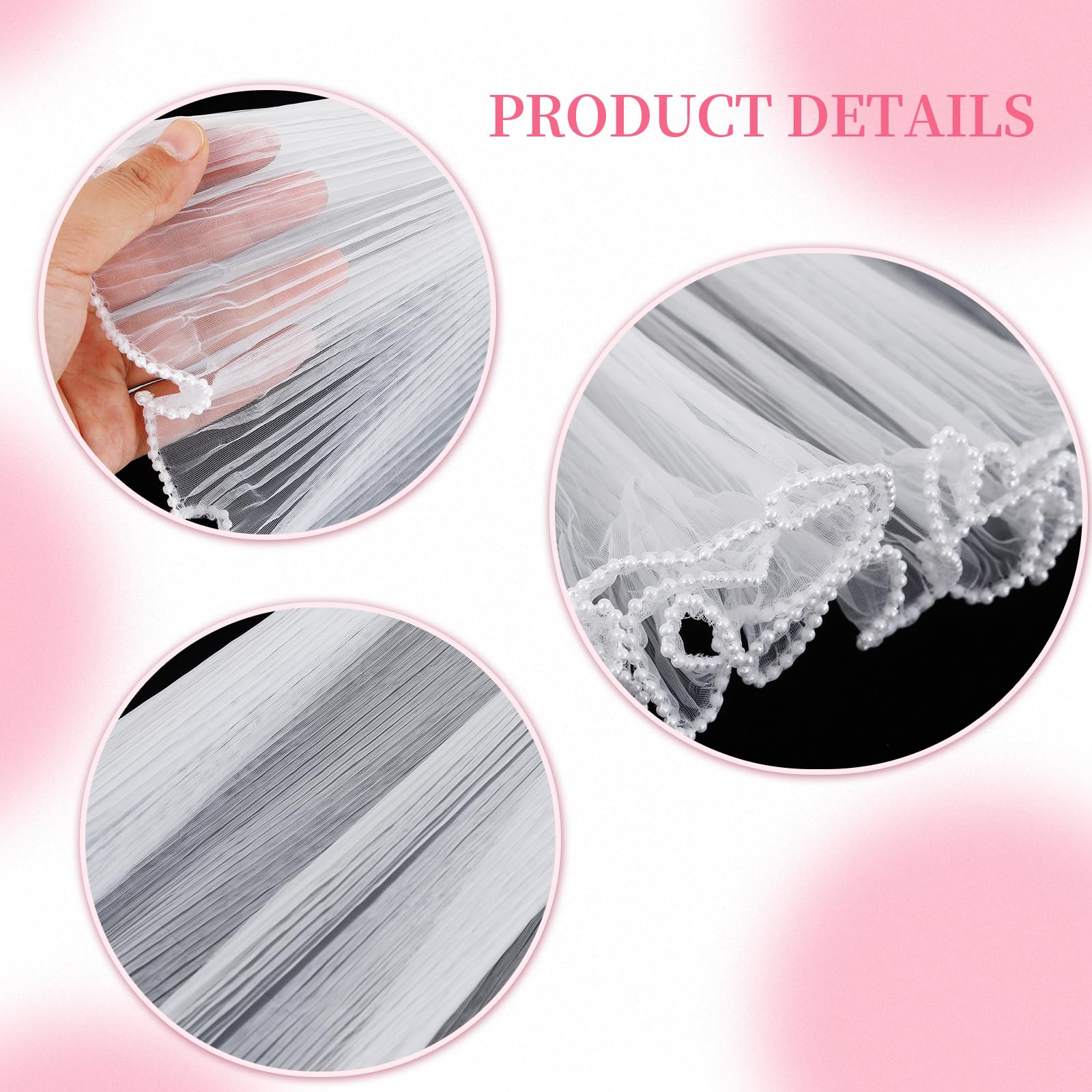 JINIOHEE 3 Pack Floral Bouquet Wrapping Paper - 4 Yards Korean Flower Wrapping Mesh with 9m Ribbons, DIY Gift Packaging Supplies for Wedding, Birthday & Party Decor - White Wrinkle Wave Craft Paper