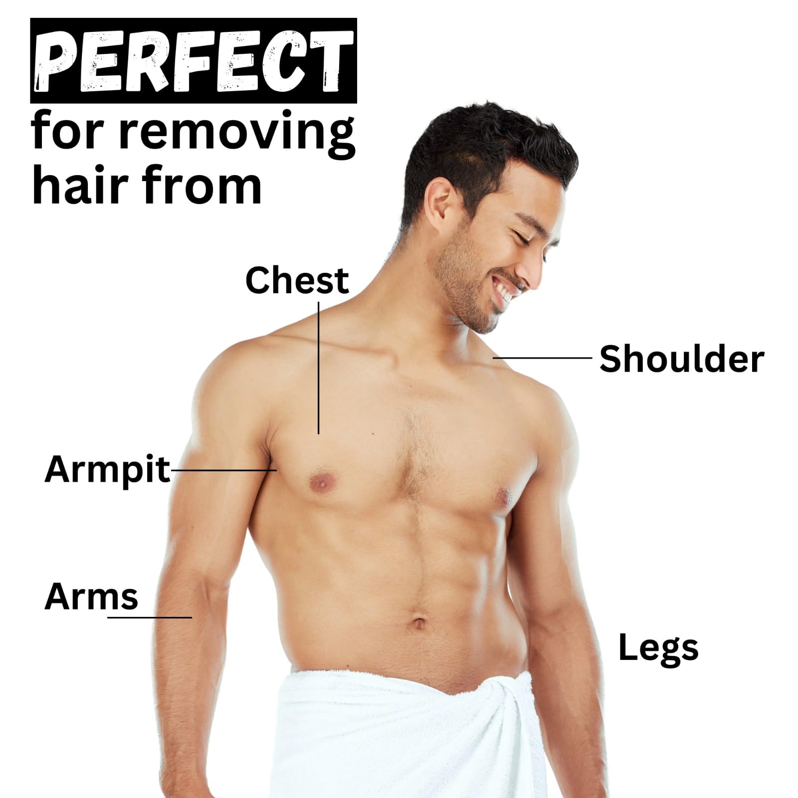 Samnyte Men's Hair Removal Spray - Instant Private Part Hair Remover Cream Spray & Wax Stick (1 Count) | Gentle, Fast-Acting Formula for Smooth Skin | Perfect for Body Grooming, Bikini Line & Sensitive Areas