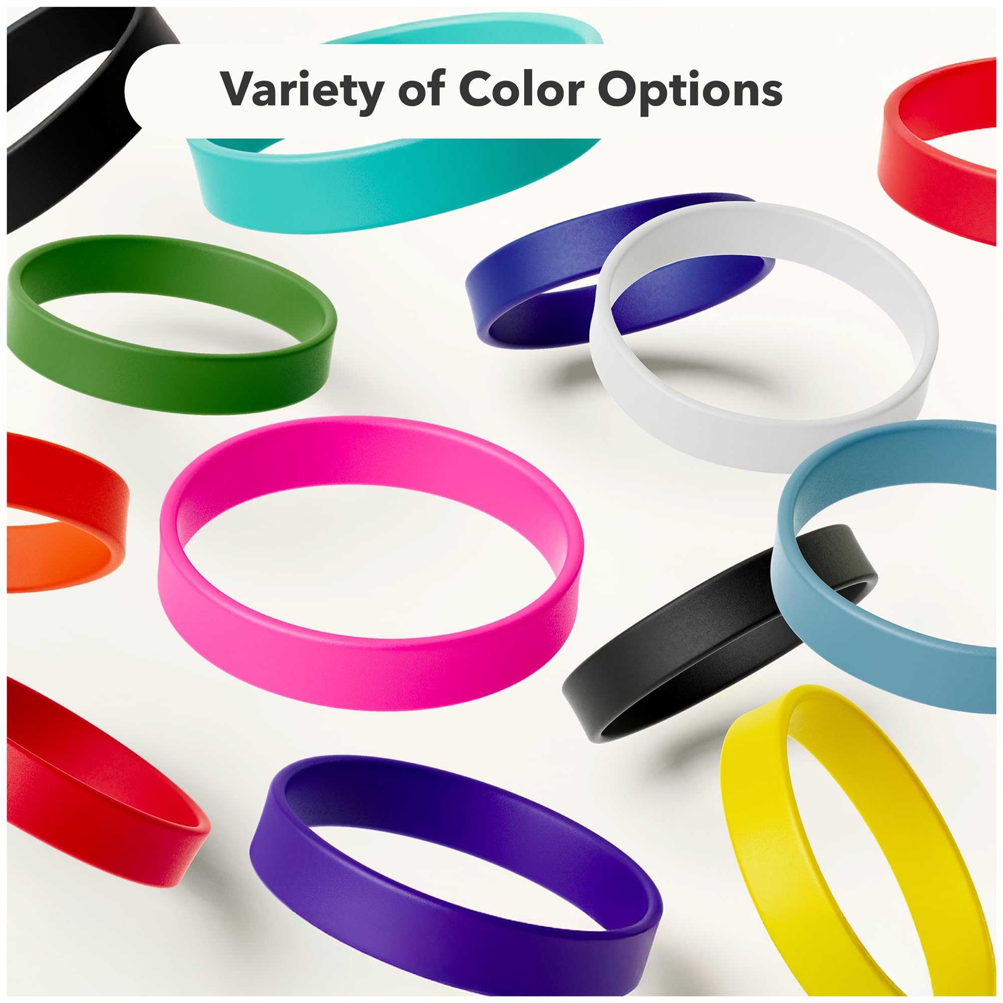 Custom Silicone Wristbands Personalized Rubber Bracelets for Men & Women - Bulk Debossed Wristbands for Events, Promotions, Parties & Fundraisers - Durable & Comfortable - Perfect for Team Building, Charity Events & Brand Awareness - Fast USA Shipping