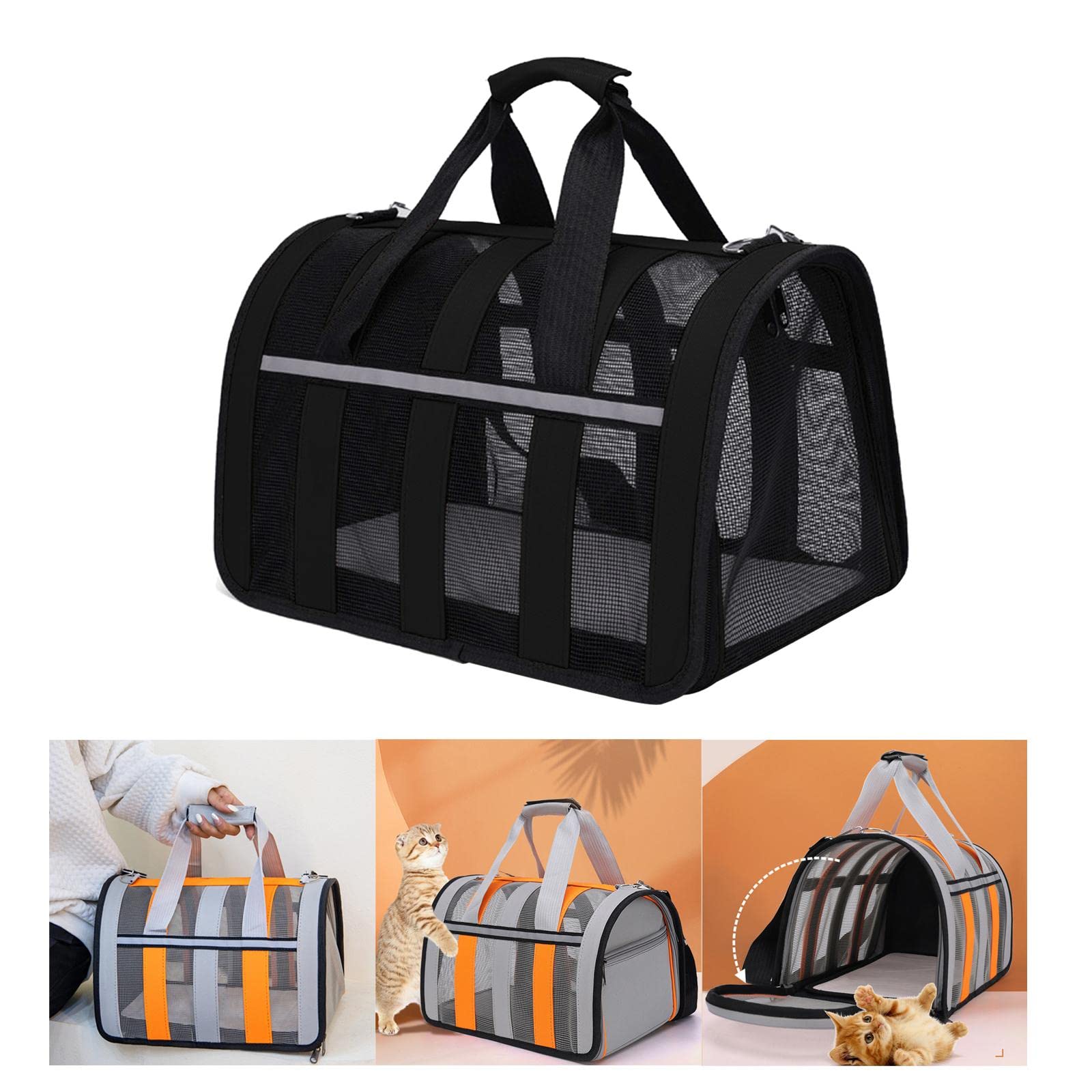 Enakshi Portable Dog Sling Carrier for Travel & Sightseeing - Lightweight, Durable Black Pet Bag for Small Dogs - Perfect for Hiking, Shopping, and Outdoor Adventures