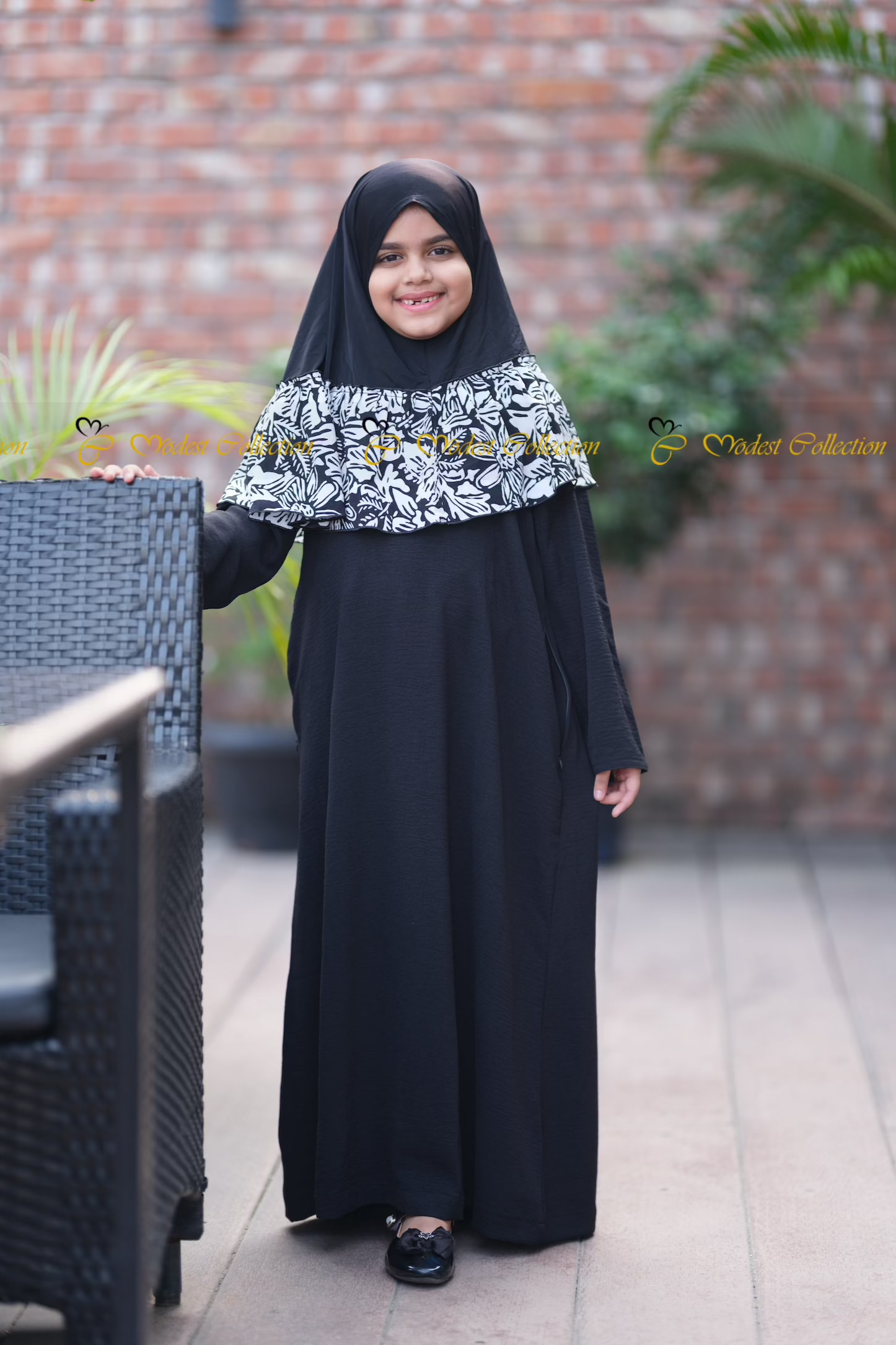 Black Basic Abaya for Little Girls - Modest Islamic Dress for School, Prayer & Special Occasions