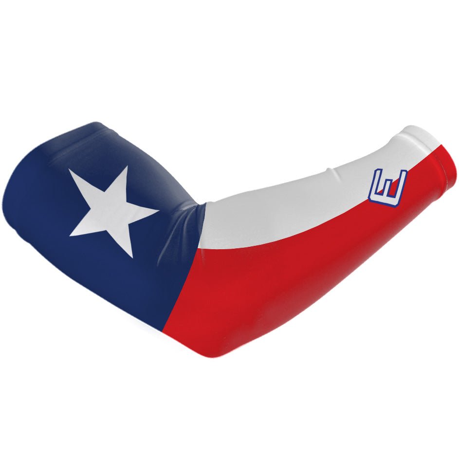 Texas Flag Arm Sleeve - Patriotic Sun Protection for Outdoor Sports & Events - Perfect for Running, Cycling, and Baseball Games