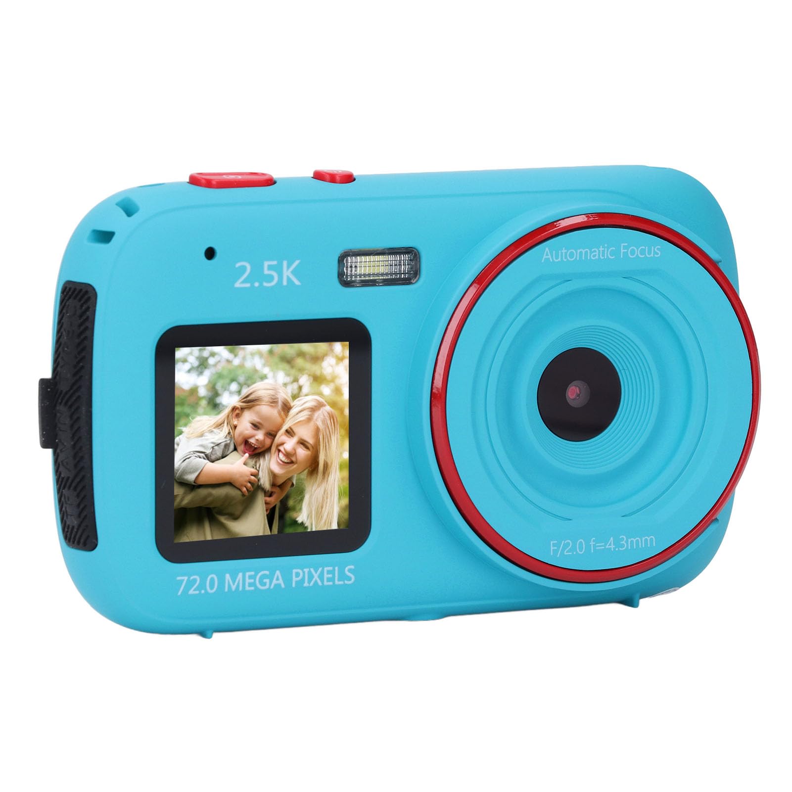 72MP Digital Camera with 16X Zoom & Dual Screen - Compact Point and Shoot Camera for Photography, Vlogging, Travel | Autofocus Selfie Camera for Beginners (Blue) - Perfect for YouTube Content Creation, Family Vacations & Outdoor Adventures