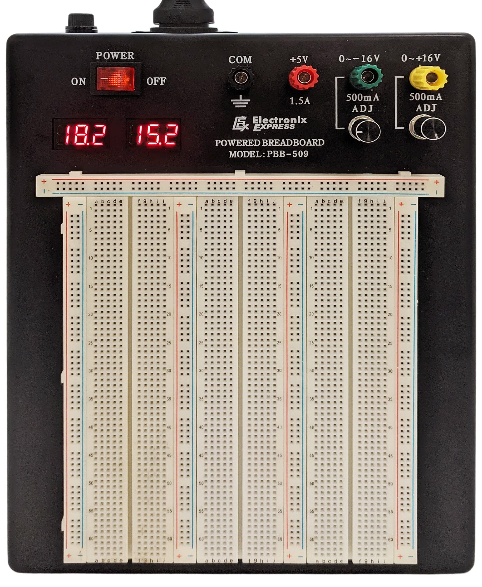 2390 Tie Points Solderless Breadboard Kit with 3 Regulated Power Supplies & 2 LED Voltmeters - Perfect for Electronics Prototyping, Arduino Projects, and STEM Education