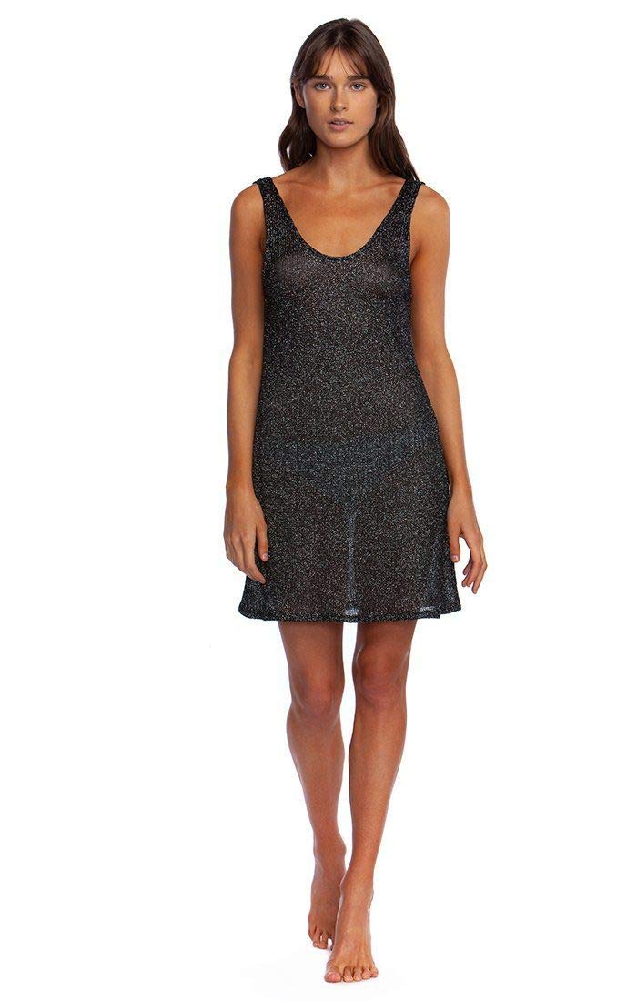BCBG MAXAZRIA Women's Sheer Racerback Shimmer Dress Cover-Up - Perfect for Beach, Pool Party & Summer Vacation Outfits