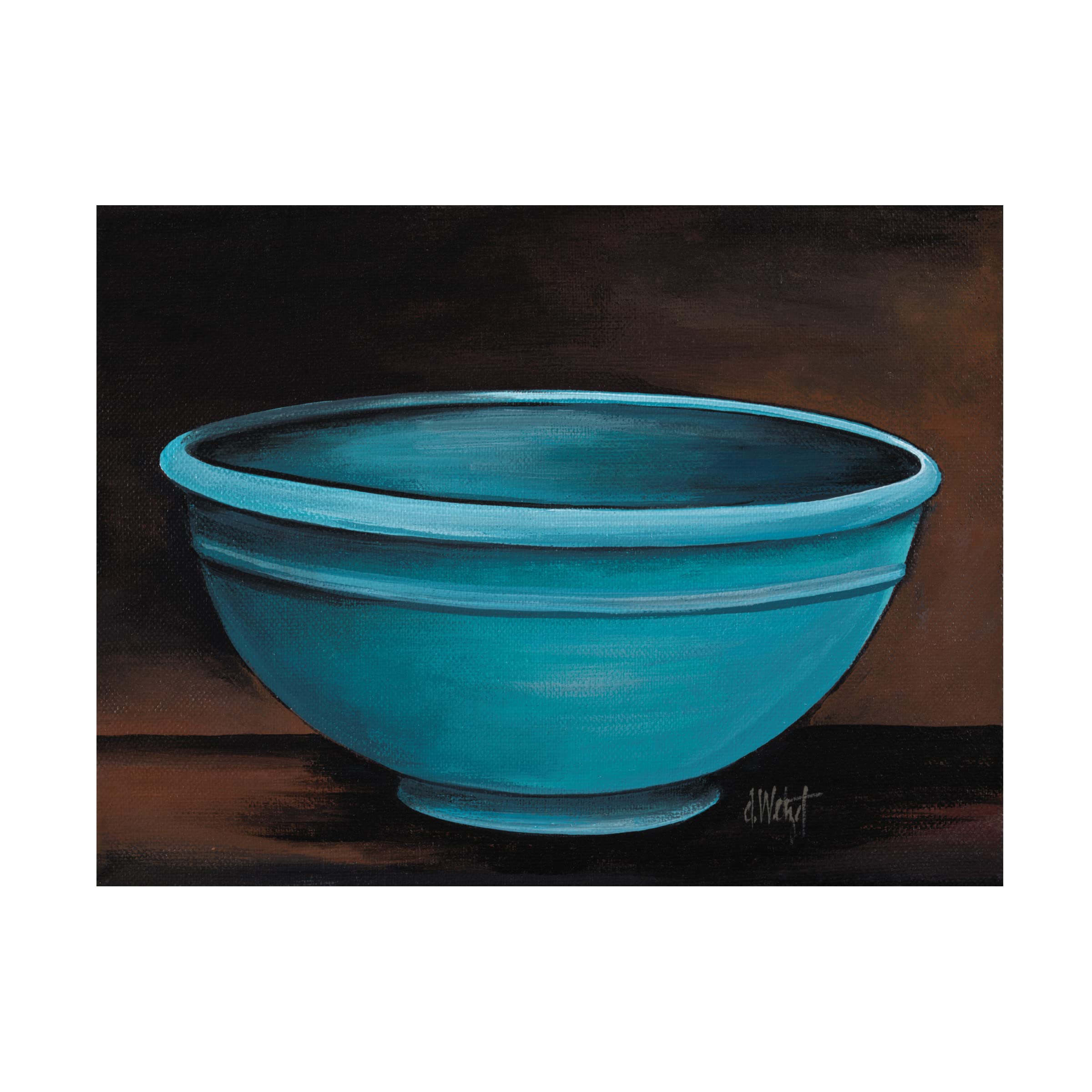 Debbi Wetzel 'Turquoise Bowl' Canvas Wall Art Print - Modern Home Decor for Living Room, Bedroom & Office | Trademark Fine Art Collection