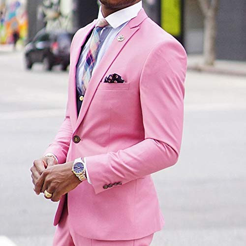 Men's Slim Fit One Button Tuxedo Suit for Wedding, Prom & Party - Stylish Blazer & Pant Set - Perfect for Grooms, Formal Events & Special Occasions