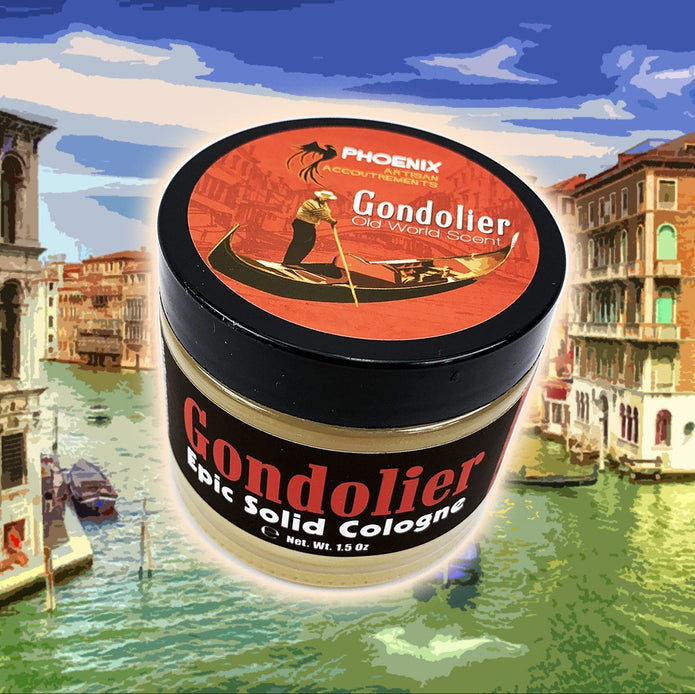 Phoenix Shaving Gondolier Solid Cologne for Men - Long Lasting Scent, Natural Ingredients - Perfect for Travel, Gym & Everyday Use