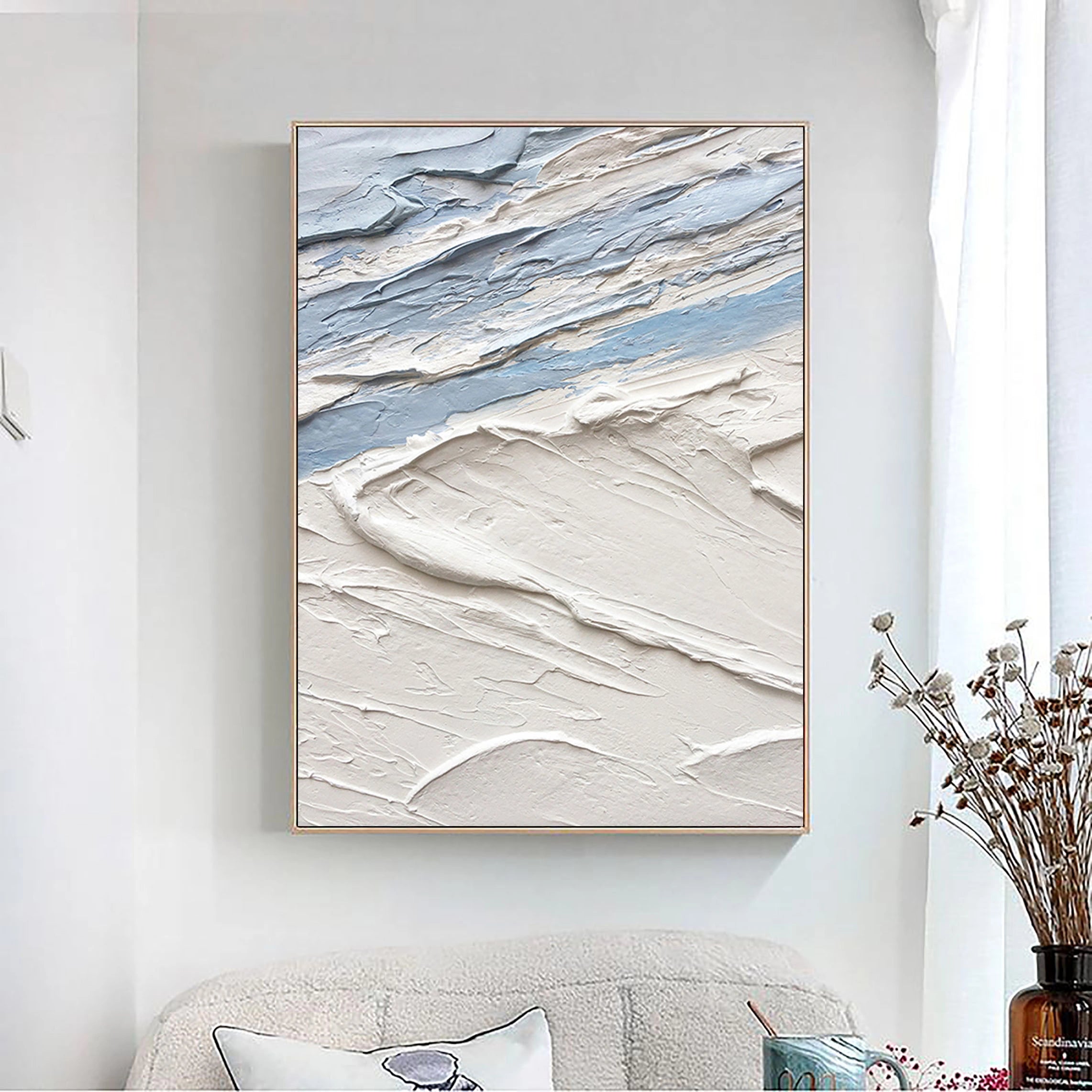 Minimalist Textured Plaster Art Painting - Modern Abstract Wall Decor for Living Room, Bedroom & Office | #MM031