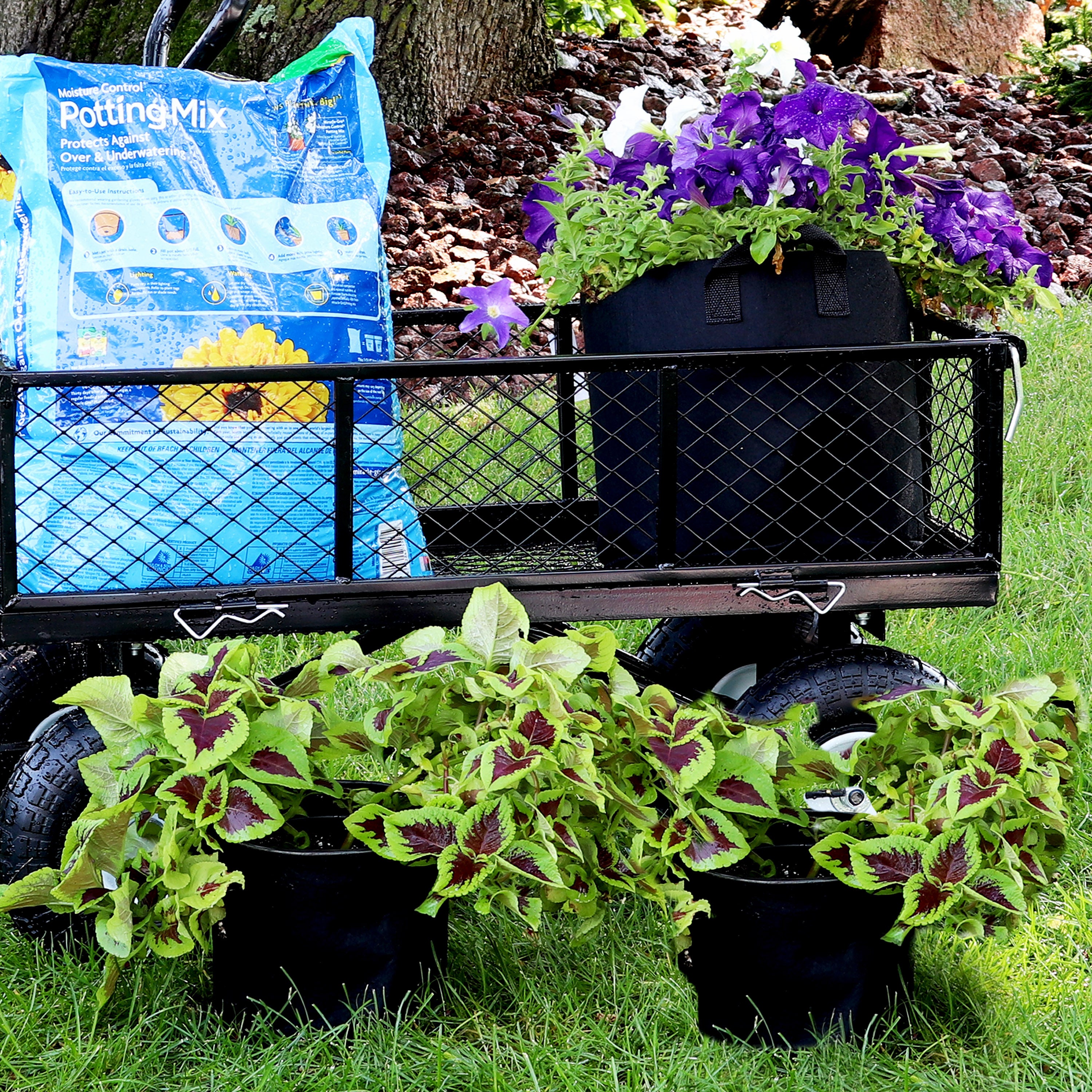 Premium Black Garden Grow Bags for Vegetables & Plants - Heavy Duty Fabric Pots with Reinforced Handles - Ideal for Raised Beds, Container Gardening & Urban Farming