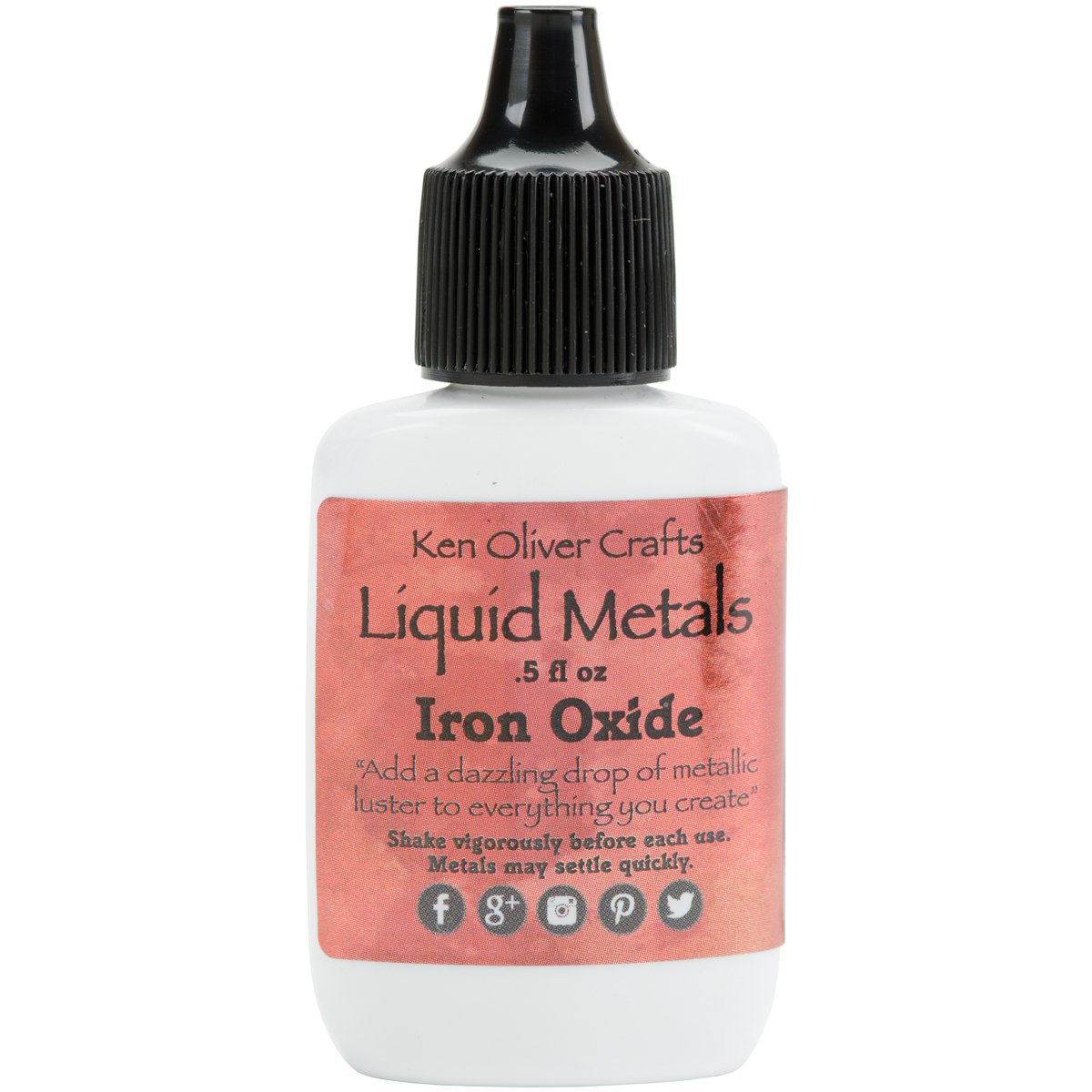 Ken Oliver KN06286 Liquid Metals-Iron Oxide Paint - Premium Metallic Finish for DIY Crafts, Model Painting & Home Decor (2 oz Bottle) - Perfect for Art Projects, Furniture Upcycling & Creative Designs