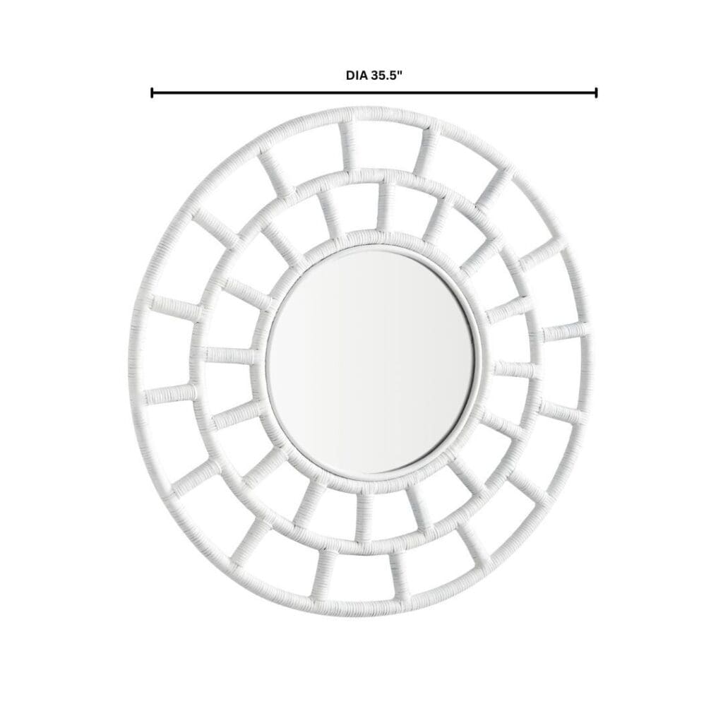 Cyan Design 11696 Comoros Mirror - Small White Wall Mirror for Bathroom, Bedroom & Entryway Decor
