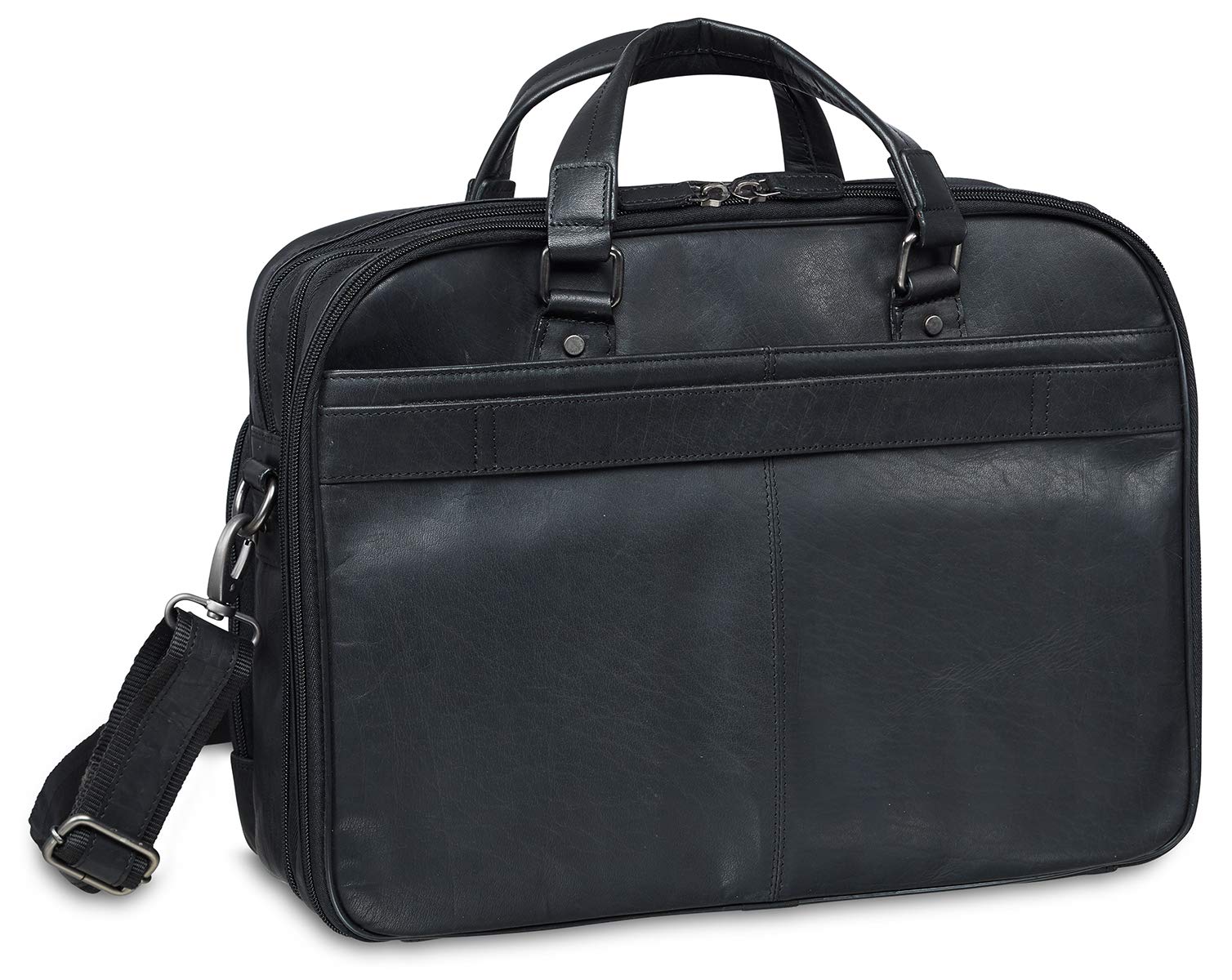 Expandable Double Compartment Laptop Briefcase for Business & Travel - Fits 15.6 Inch Laptop & Tablet with Organized Storage | Perfect for Office Professionals & Commuters