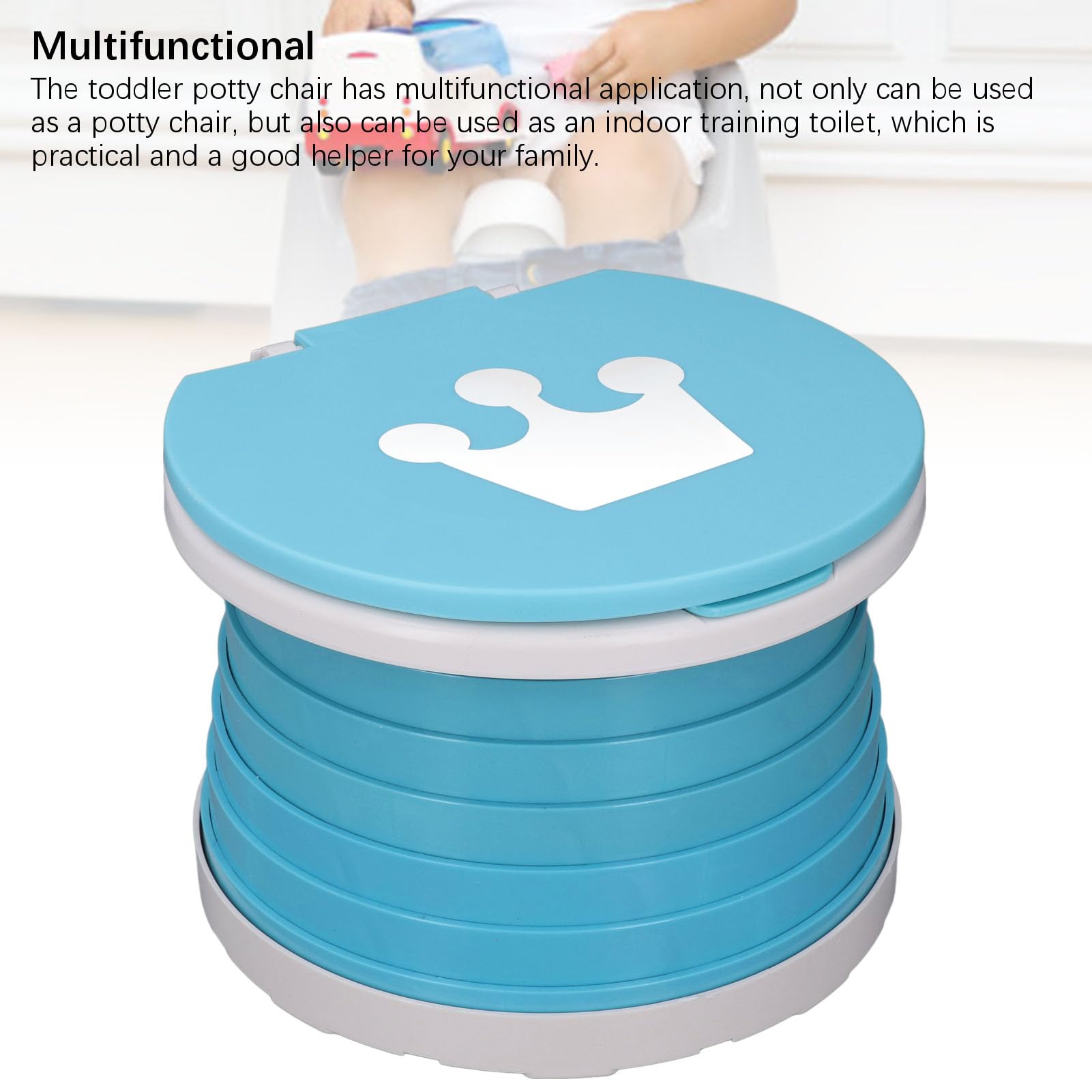 Foldable Training Toilet for Toddlers - ABS Portable Potty Chair | Travel, Camping & Emergency Use | Indoor & Outdoor Baby Toilet for Home, Car & Camping Trips