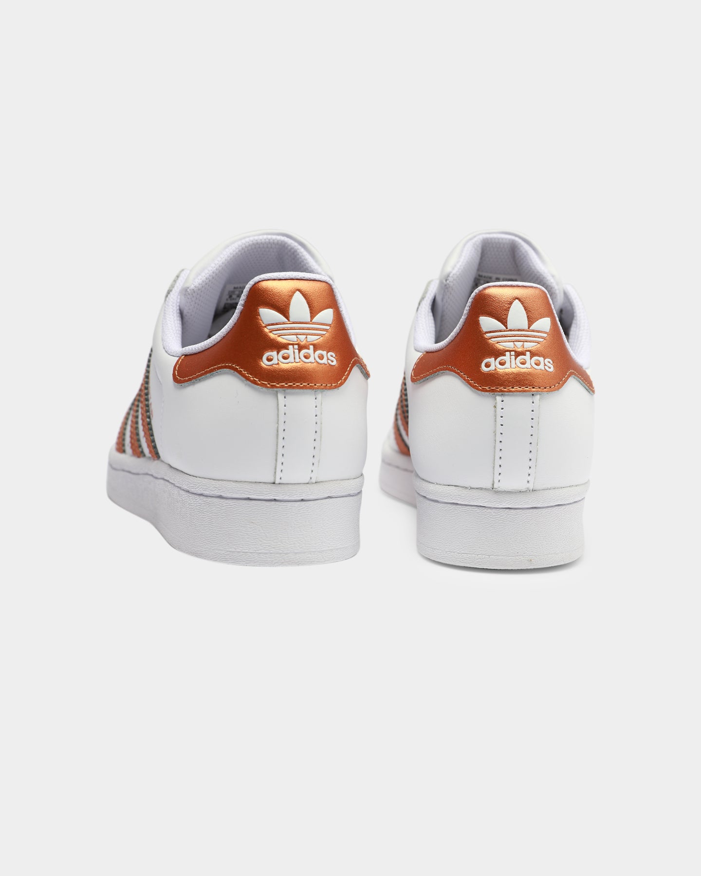 Adidas Women's Superstar Sneakers - White/Copper/Black Classic Casual Shoes for Women | Perfect for Everyday Wear, Gym & Street Style Fashion