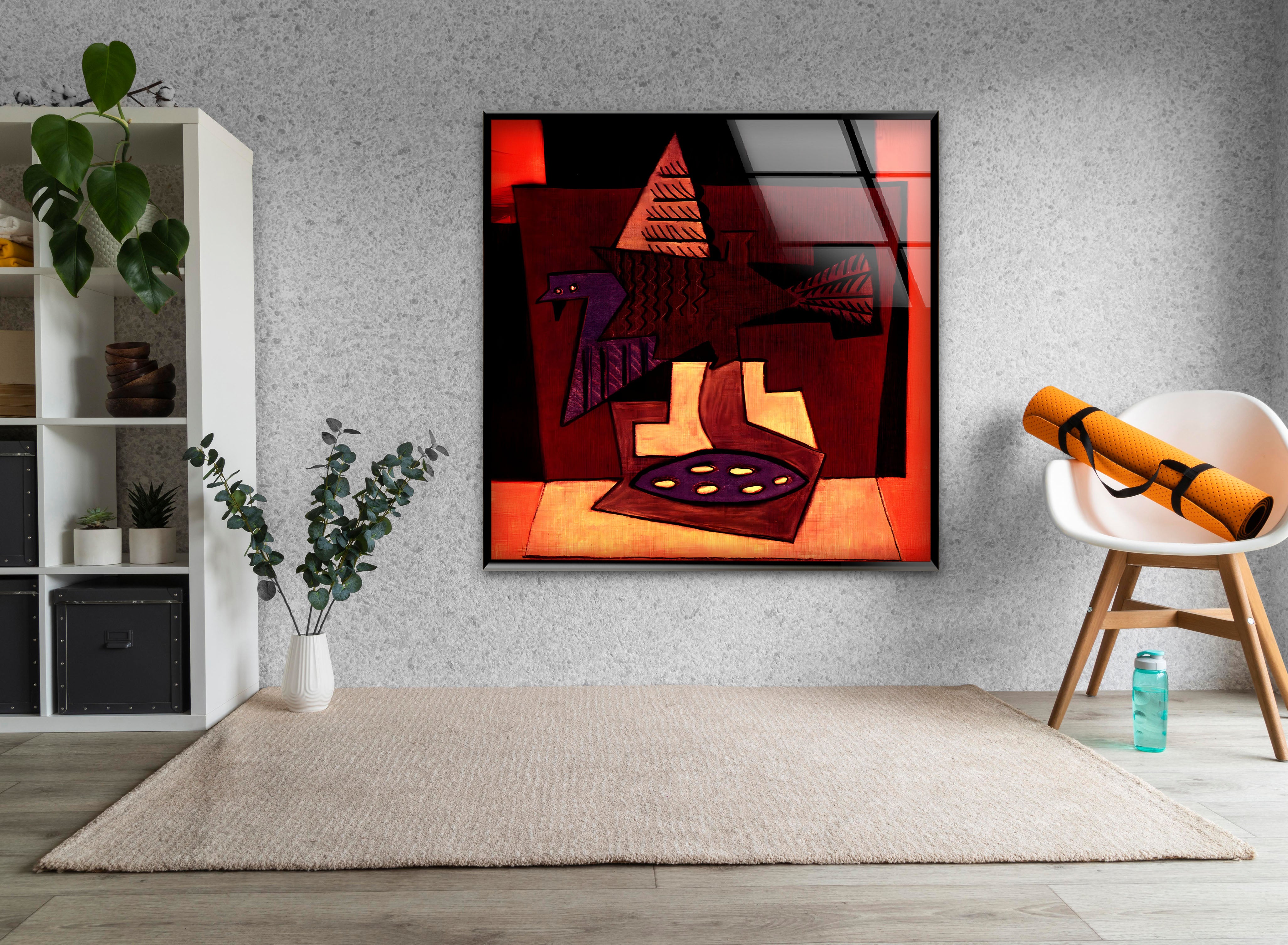 Pablo Picasso Birds of a Feather Glass Wall Art - Elegant Home Decor for Living Room, Bedroom & Office