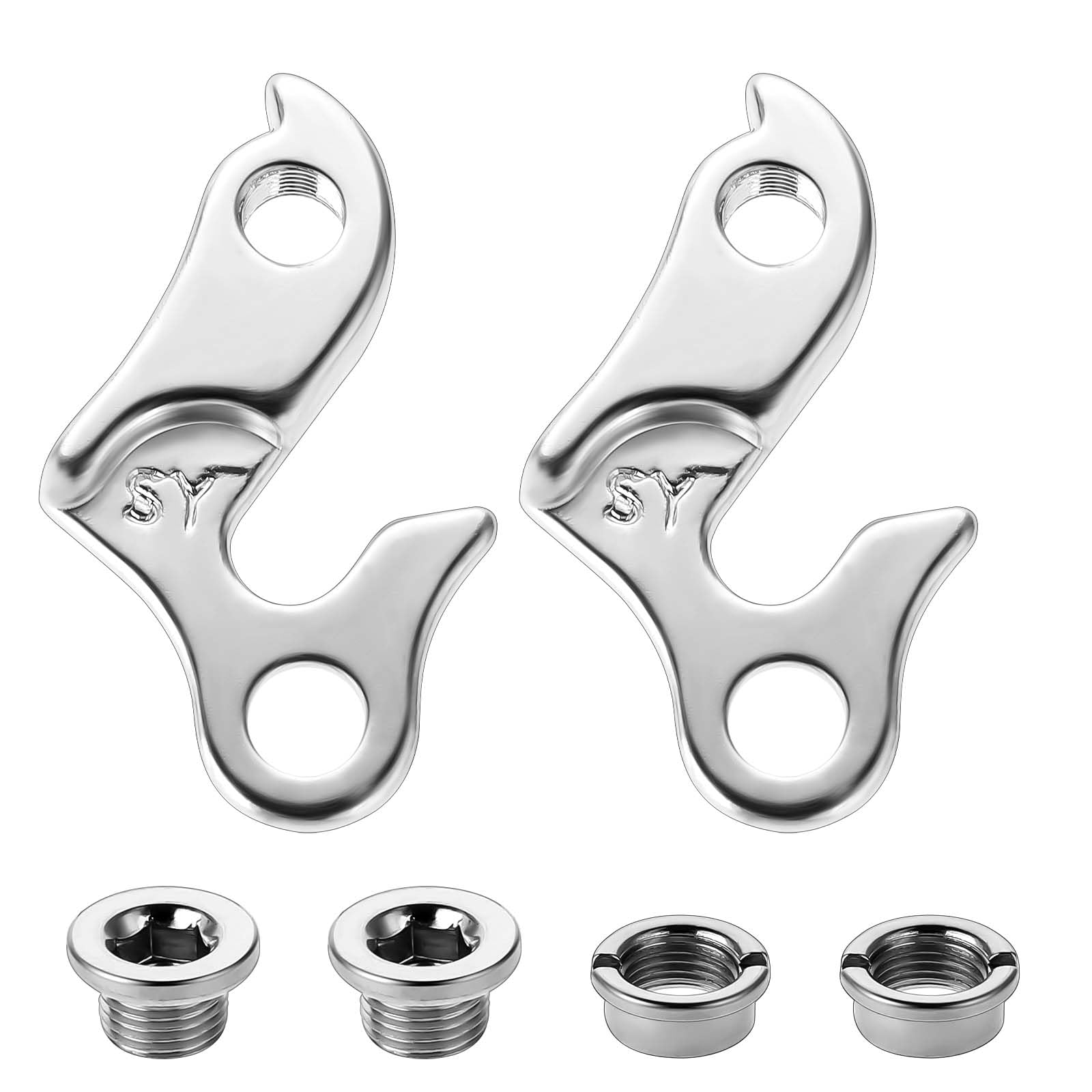 Universal Bicycle Derailleur Hanger - 2 Pack Replacement Gear Tail Hook for Road Bike, Mountain Bike & Cyclocross Bike | Durable Frame Repair Part for Smooth Gear Shifting | Perfect for Commuting, Trail Riding & Racing