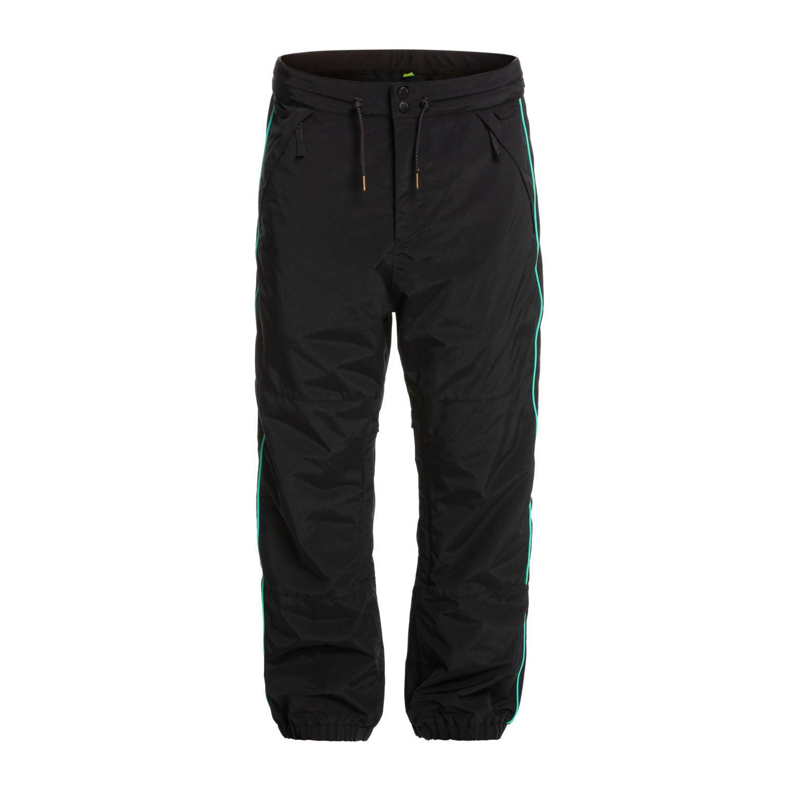 Quiksilver Snow Down Pants for Men - Black Winter Snowboard Ski Pants - Waterproof & Insulated for Cold Weather Skiing & Snowboarding